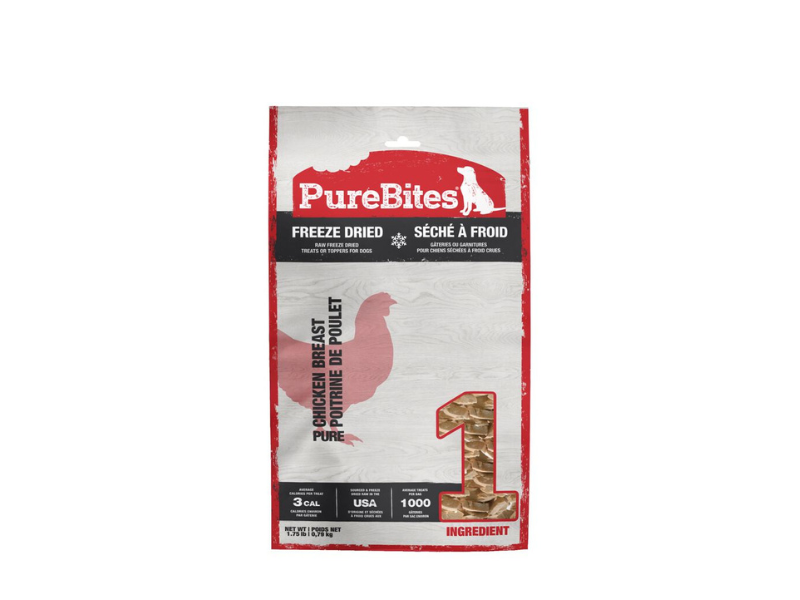 PUREBITES® POITRINE DE POULET GÂTERIE SÉCHÉES À FROID POUR CHIEN 40 GM